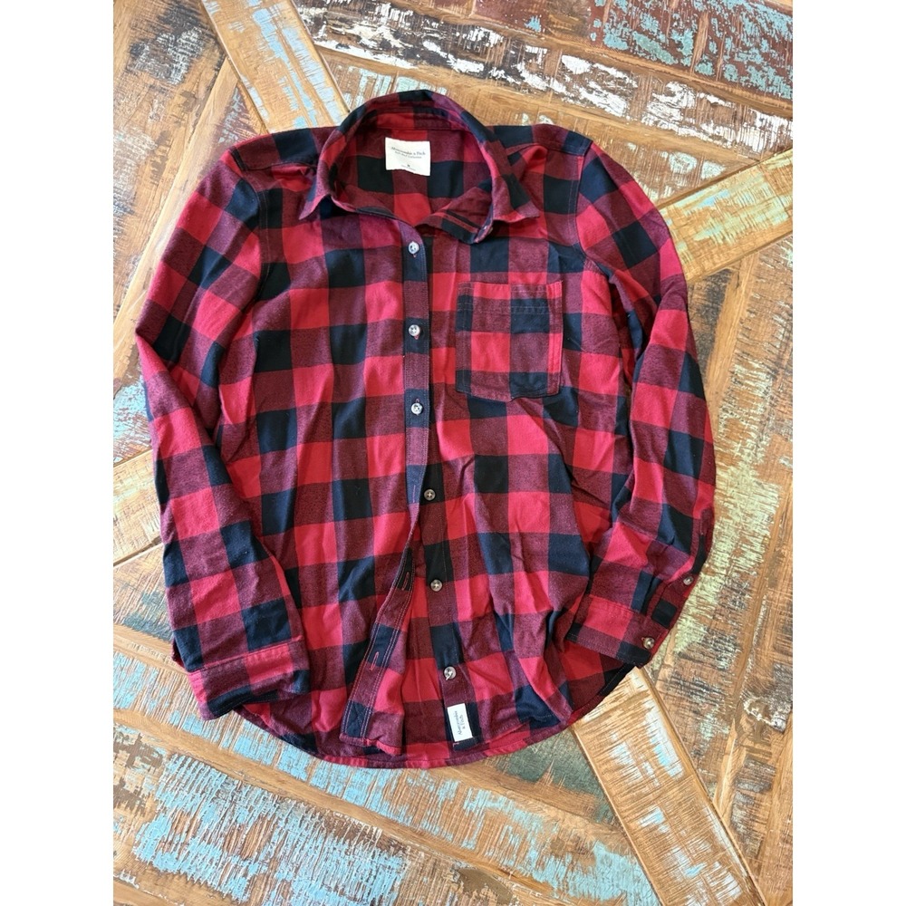Abercrombie & Fitch Soft A&F Collection Buffalo Plaid Flannel Shirt Mens M
